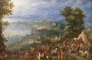 Jan Brueghel View of a Port city, oil